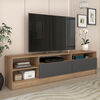 Rack TV Vekkahome Moyan 75 pulgadas Café