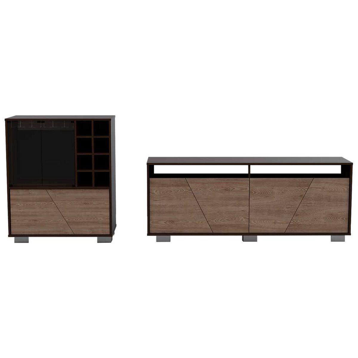 Rack TV Hasta 70" + Bar TuHome Fraktal