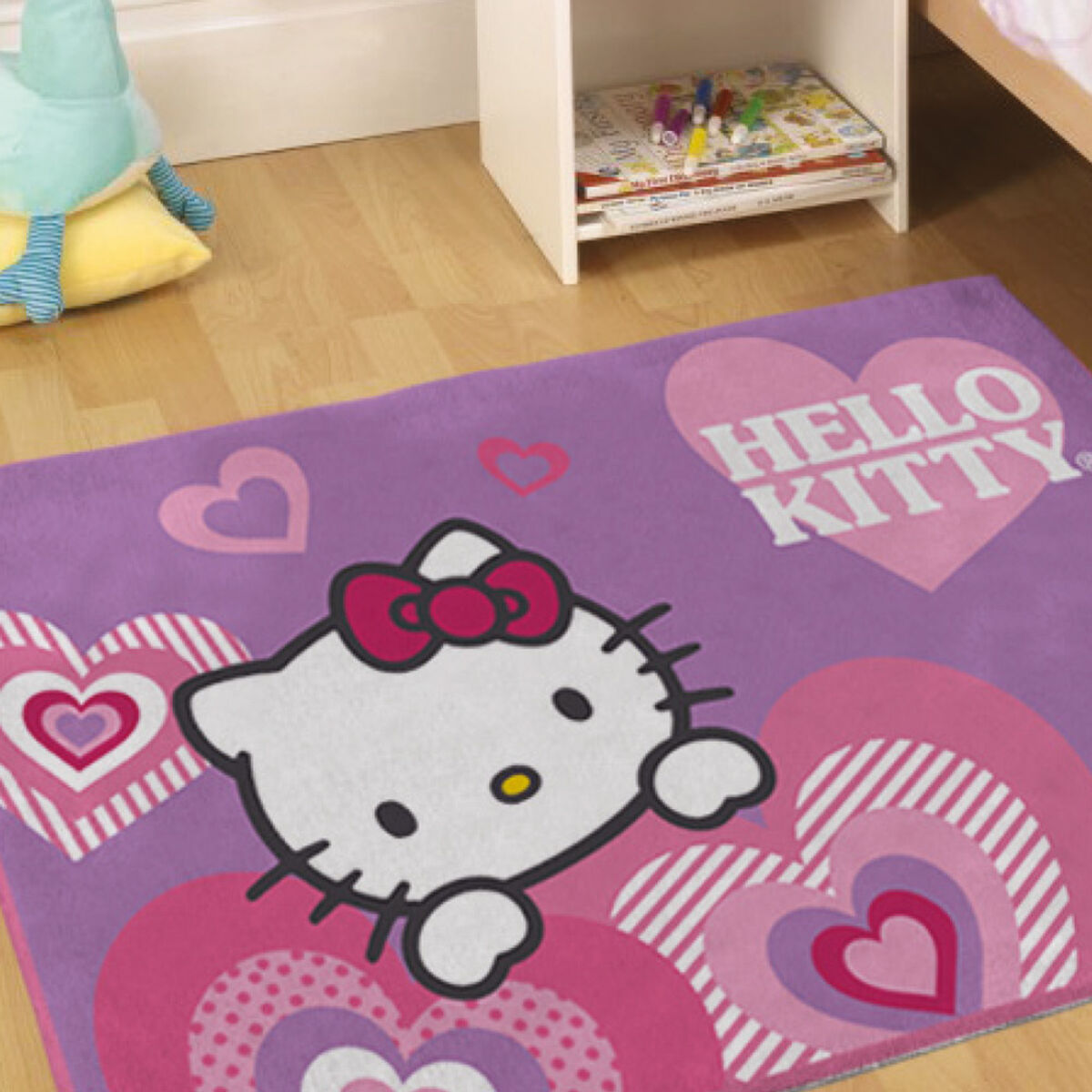 Bajada de Cama Windsor Hello Kitty Purple Heart 57 x 90 cm