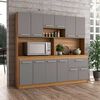 Mueble de Cocina Vekkahome Buck 1 Cajón 12 Puertas Gris