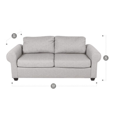 Imagen 2 del producto Sofá Cama Tela Rosen Louise 3 Cuerpos Ceniza