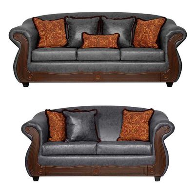 Juego de Living Black Factory Estambul 5 Cuerpos Gris