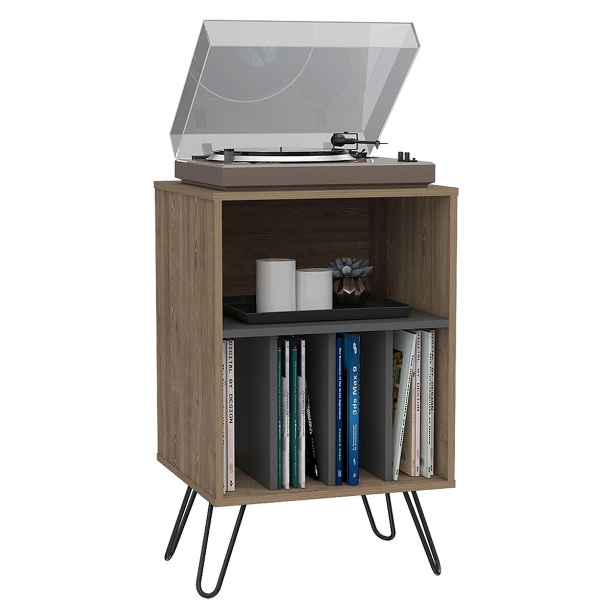 Mueble Funcional  TuHome Vassel Miel/Plomo