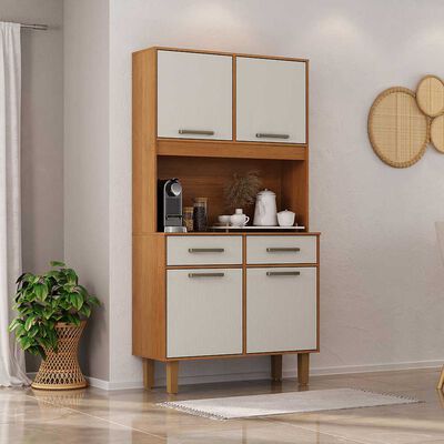 Imagen 2 del producto Mueble de Cocina Casanova Borja 4 Puertas 2 Cajones Blanco Café