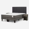 Cama Europea Rosen King New Style 2 Plus + Respaldo + 2 Veladores Lucio
