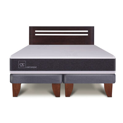 Imagen 1 del producto Cama Europea CIC Base Dividida 2 Plazas New Ortopedic + Respaldo