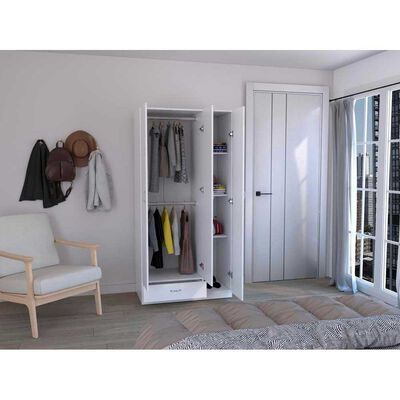 Imagen 2 del producto Clóset TuHome Z-90 3 Puertas 1 Cajón Blanco Marquez