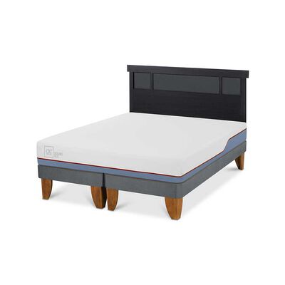 Imagen 2 del producto Cama Europea CIC Base Dividida 2 Plazas Excellence Plus + Respaldo Dublin Negro