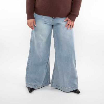 Jeans Wide Led Mujer Extralindas
