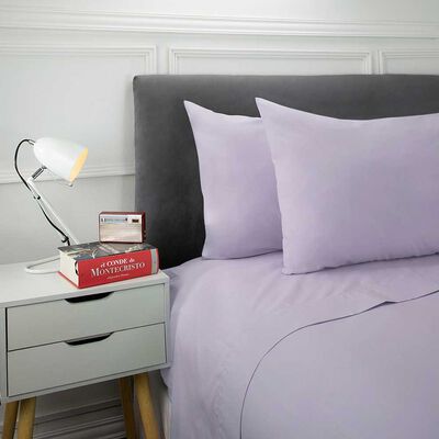 Imagen 2 del producto Juego de Sábanas Liso Casanova 144 Hilos King Lila