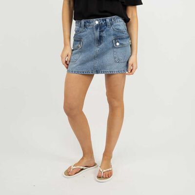 Falda Mini Denim Mujer Icono