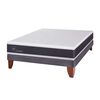 Combo Cama Europea CIC 2 Plazas Ortopedic + Respaldo + 2 Veladores CIC Alassio + Pack Almohadas Celta Imperial Soft