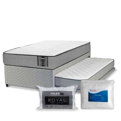 Divan Flex 1,5 Plazas Star + 1 Almohada + 1 Cubrecolchón