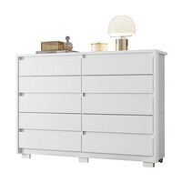 Cómoda Vekkahome Dueto 10 Cajones Blanco