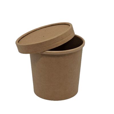 Pote con Tapa Kraft Marrón De Gaune 16oz