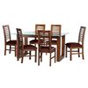 Juego de Comedor Latam Home Pamplona Segovia 6 Sillas Velvet Burdeo