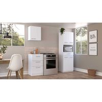 Combo Mueble Superior + Mueble Microondas + Mueble Inferior TuHome Manchester Blanco