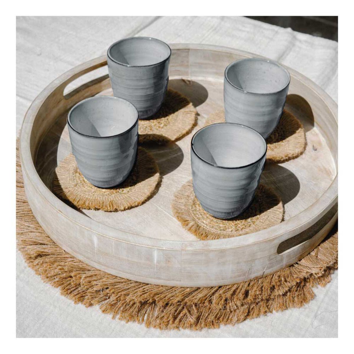 Set 4 Vasos Cer&aacute;mica Simplit Amalfi 270 ml