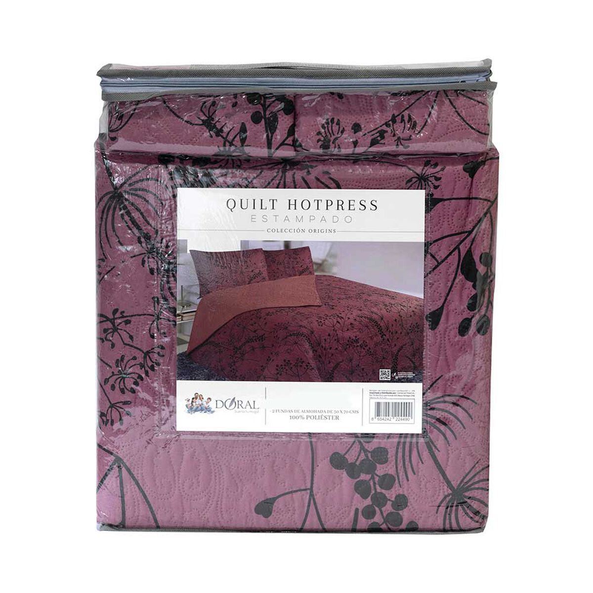 Quilt Doral 2 Plazas Hotpress Origins D17 Estampado