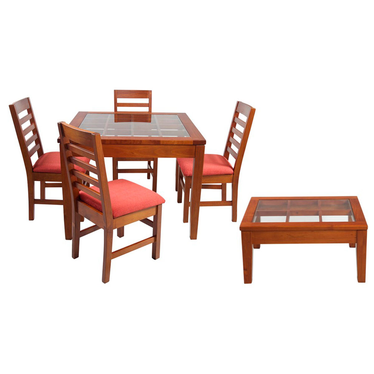 Set Comedor 4 Sillas + Mesa de Centro