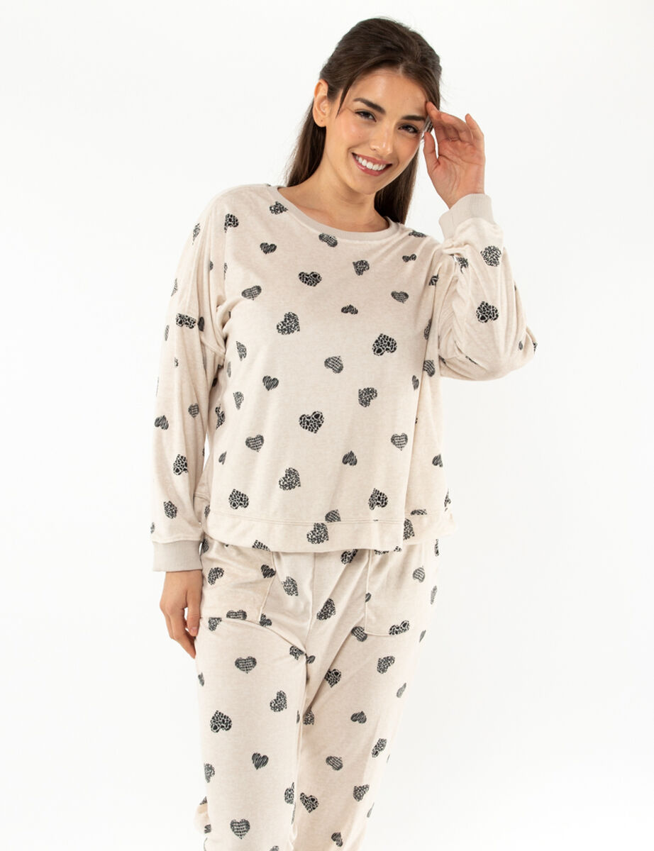 Pijama 2 Piezas Corazones Mujer Icono