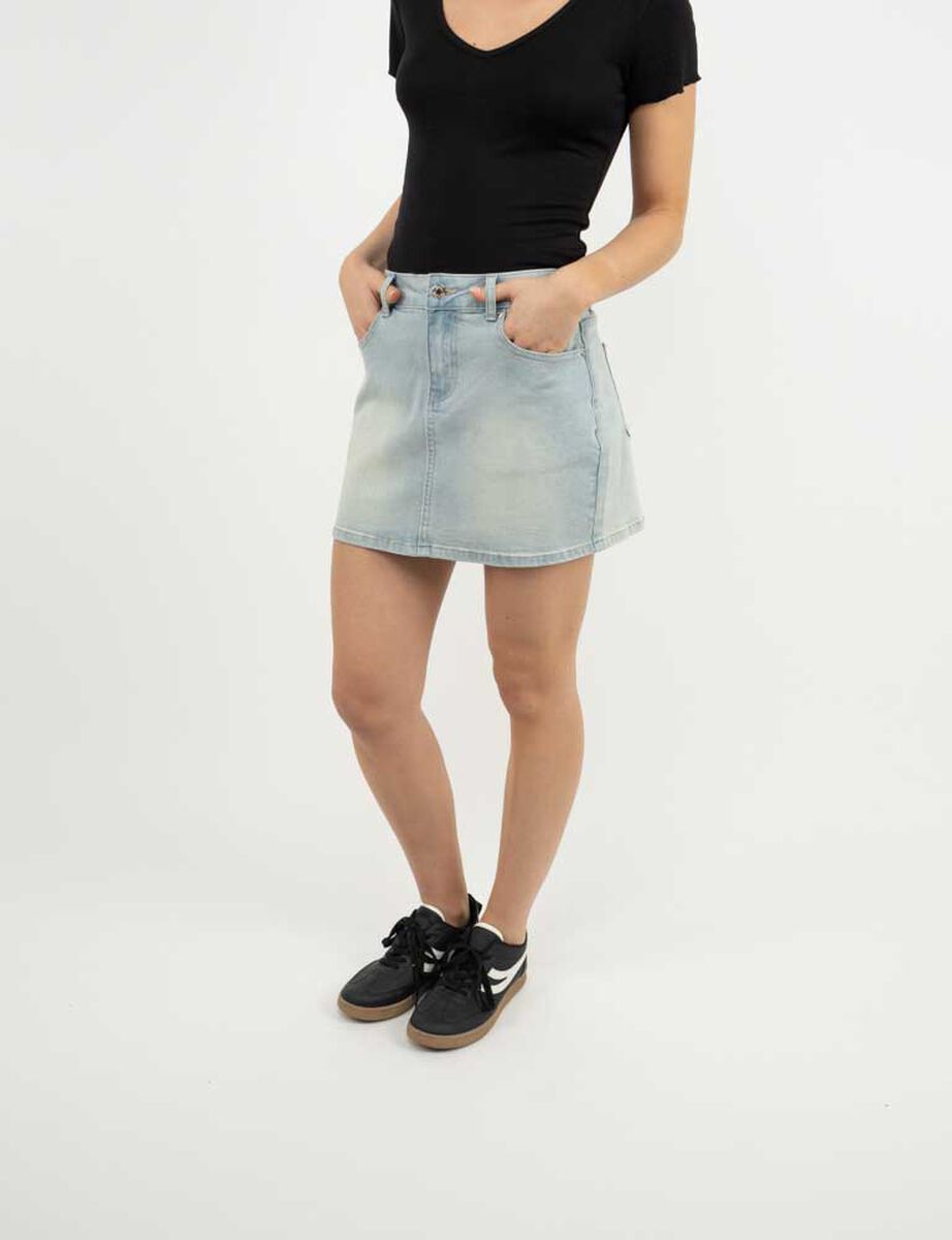 Falda Mini Denim Mujer Icono