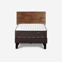 Cama Europea Rosen 1,5 Plazas Ergo T + Respaldo Tabor Café