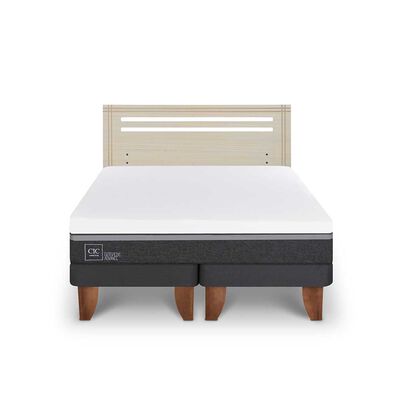 Cama Europea CIC Base Dividida 2 Plazas Ortopedic Advance + Respaldo Munich Alpino