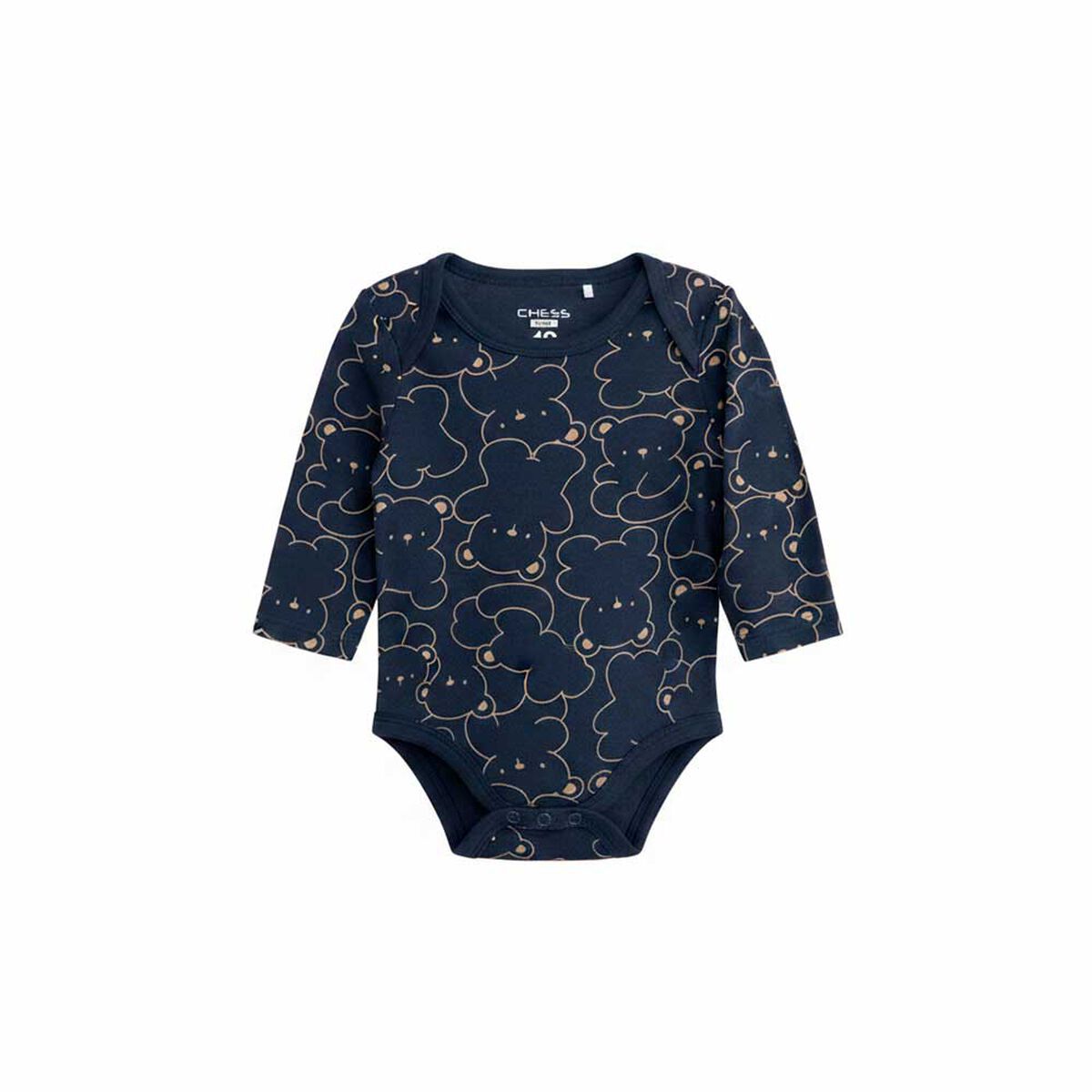 Pack 3 Body Beb&eacute; de Algod&oacute;n Chess Baby
