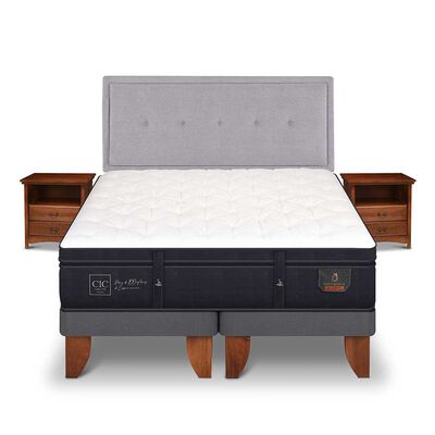 Imagen 1 del producto Cama Europea CIC Base Dividida King Súper Premium + Respaldo + Veladores