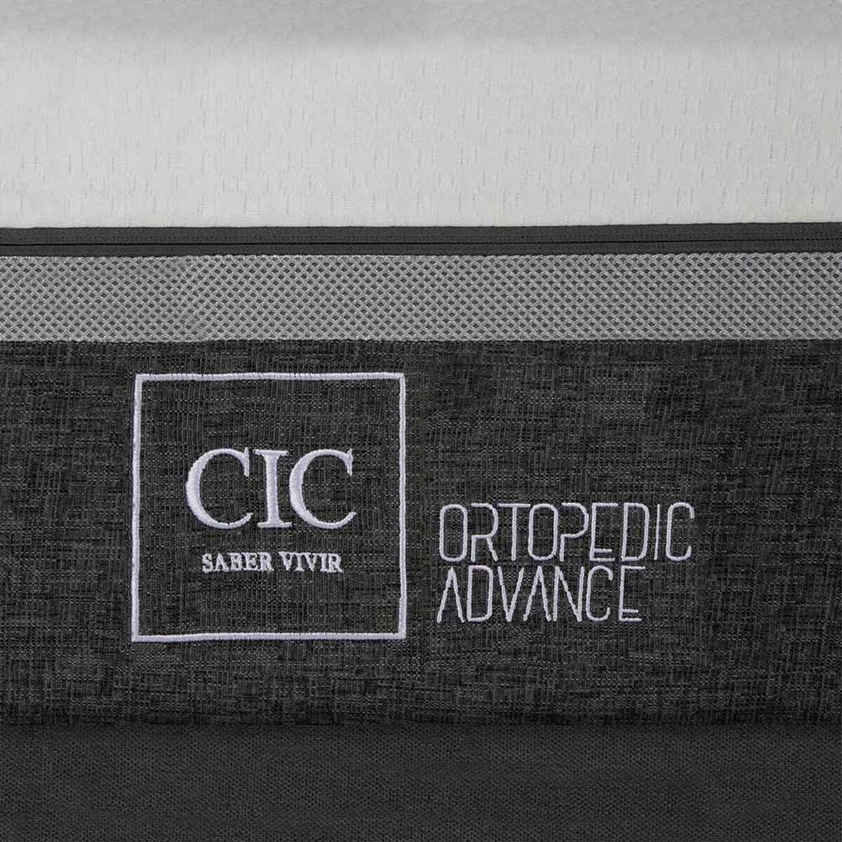 Cama Europea CIC 2 Plazas Ortopedic Advance + Respaldo Milan Negro