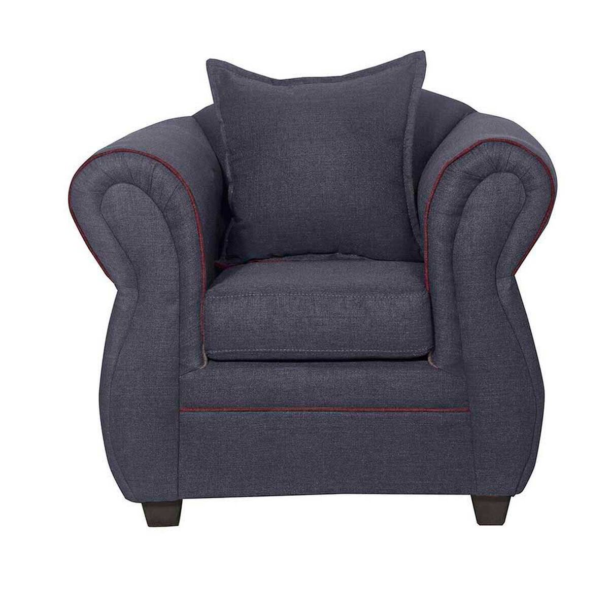 Juego de Living Black Factory Emili Sof&aacute; 3 Cuerpos + Dos Sillones 1 Cuerpo Marengo