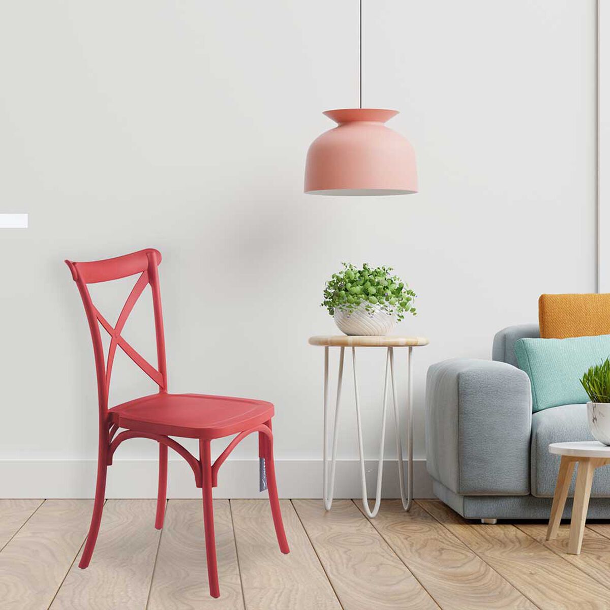 Silla Vincenzi Crossback Rojo
