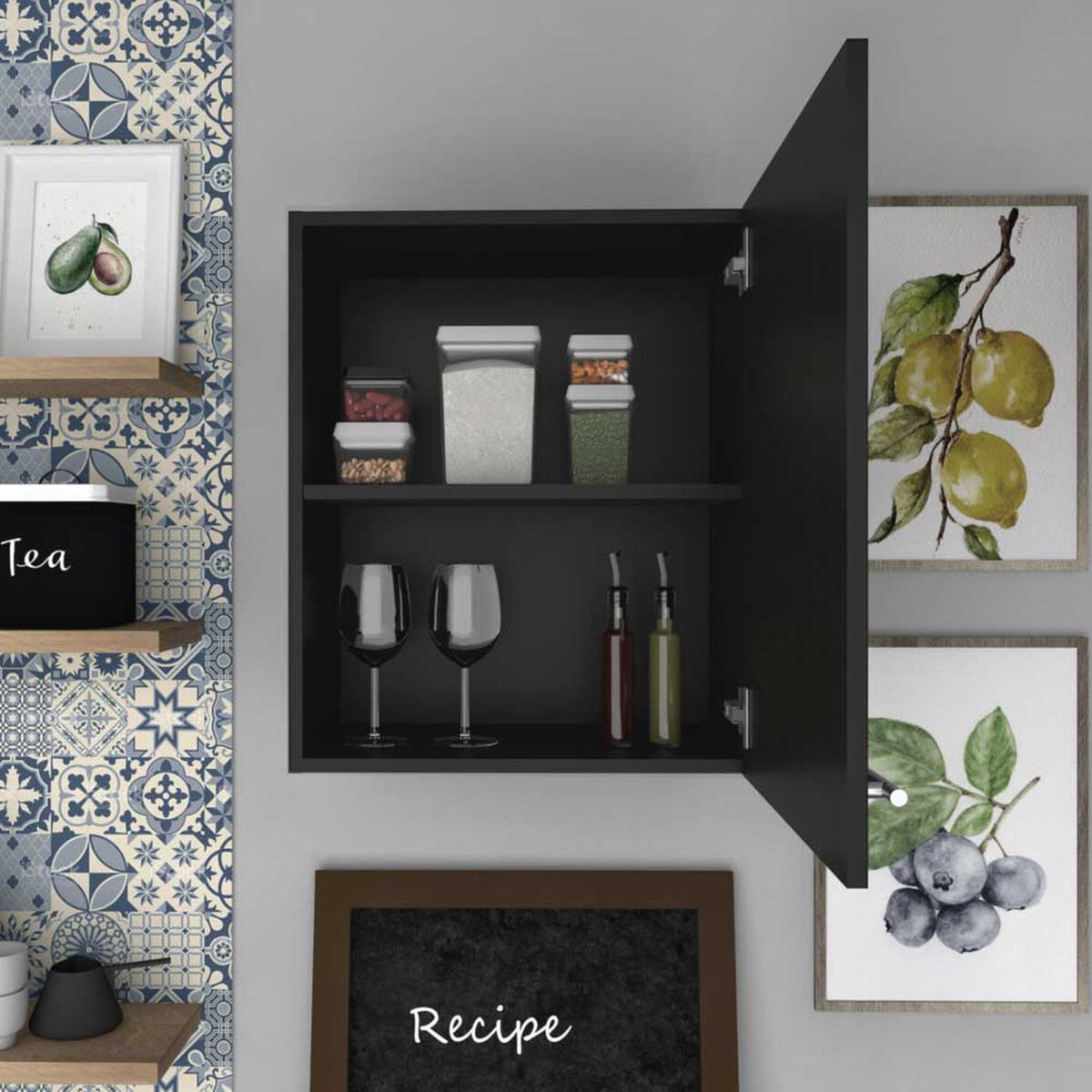 Mueble de Cocina Superior TuHome Manchester 4 Puertas Wengue