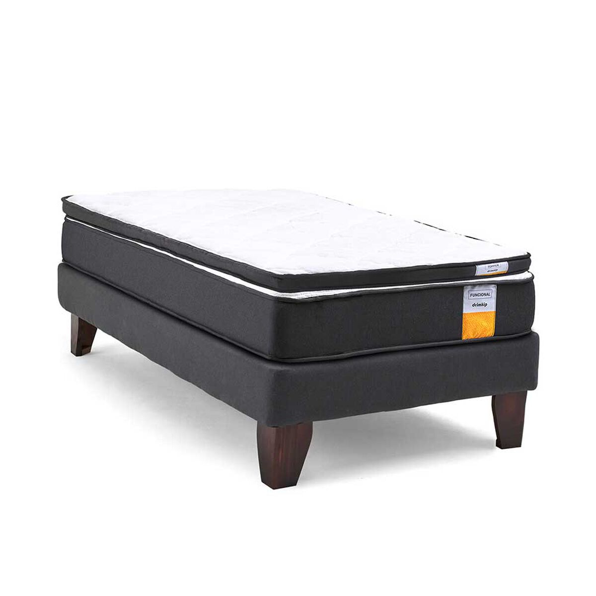 Cama Europea Drimkip 1,5 Plazas Plus Funcional + Topper