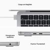 Notebook Apple Macbook Air MC7V4CI/A Chip M2 16GB 256GB SSD 13,6" Plata