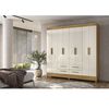 Closet Di Poretti Florida 8 Puertas 4 Cajones Café y Blanco