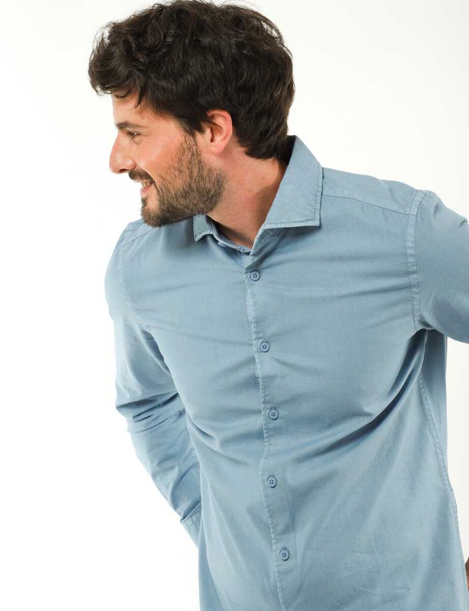 Camisa Algodón Manga Larga Hombre Zibel