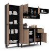 Mueble de Cocina Vekkahome Madri 1 Caj&oacute;n 9 Puertas Caf&eacute;