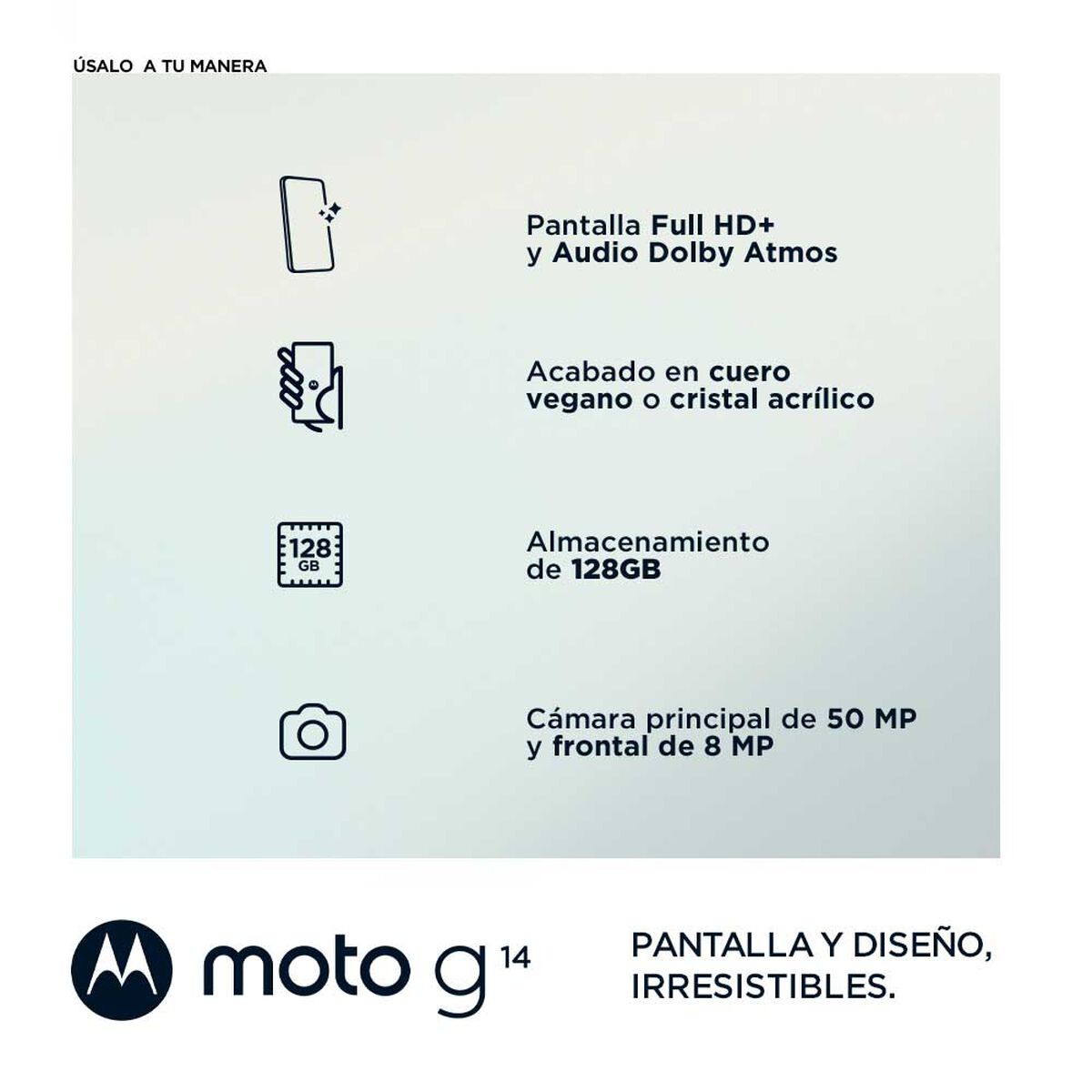 Celular Motorola Moto G14 128GB 6,5" Gris Wom