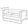 Sof&aacute; Latam Home Roma 2 Cuerpos Blanco