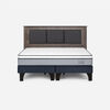 Combo Cama Europea Rosen 2 Plazas Indie BD + Respaldo Rachel