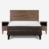 Cama Europea Rosen 2 Plazas Ergo T + Respaldo + 2 Veladores