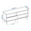 Rack TV Home Mobili Salom Hasta 50" Negro Nogal