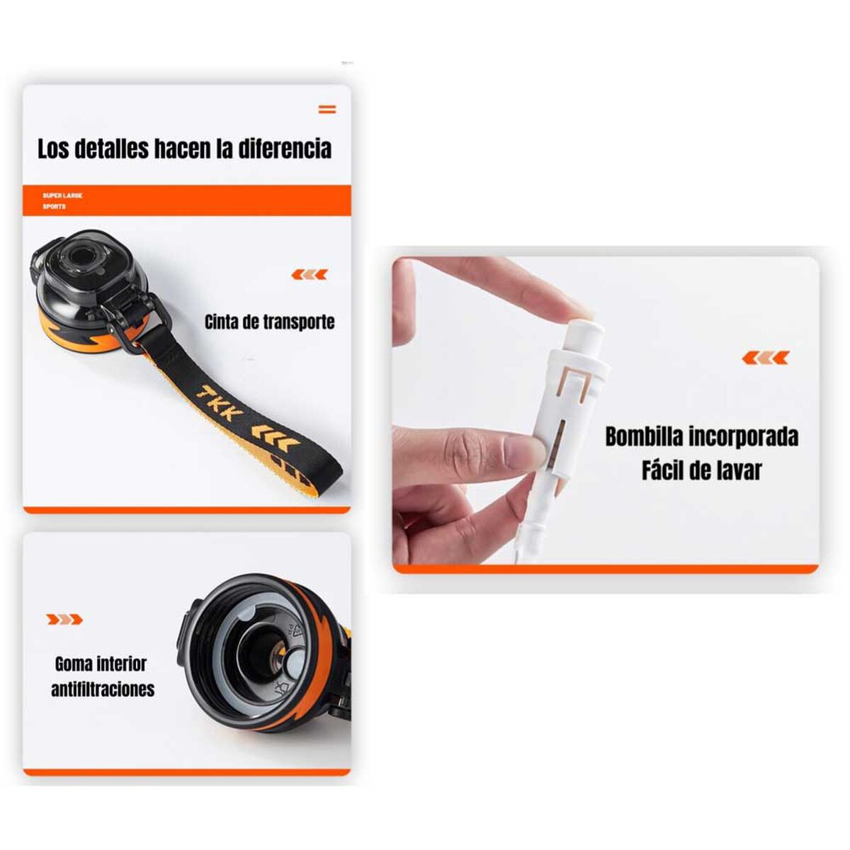 Botella Multifuncional Lubabycas TKK 200 ml Negra