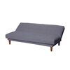Futón Latam Home Turin Lino 3 Cuerpos Gris Oscuro