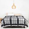 Frazada de Poliéster Mashini 2 Plazas Tartan Negro