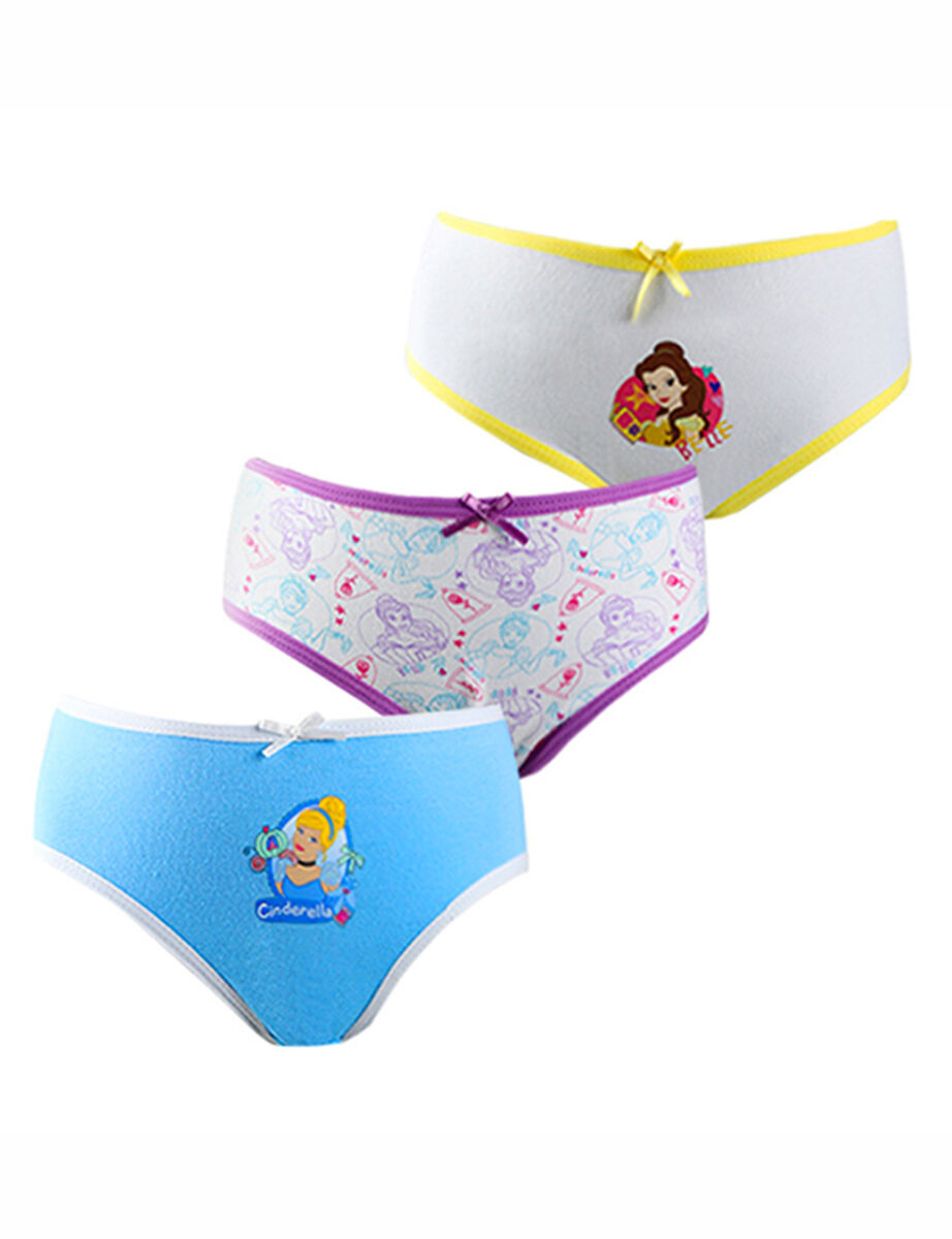 Pack 3 Calzones Algodón Princesas