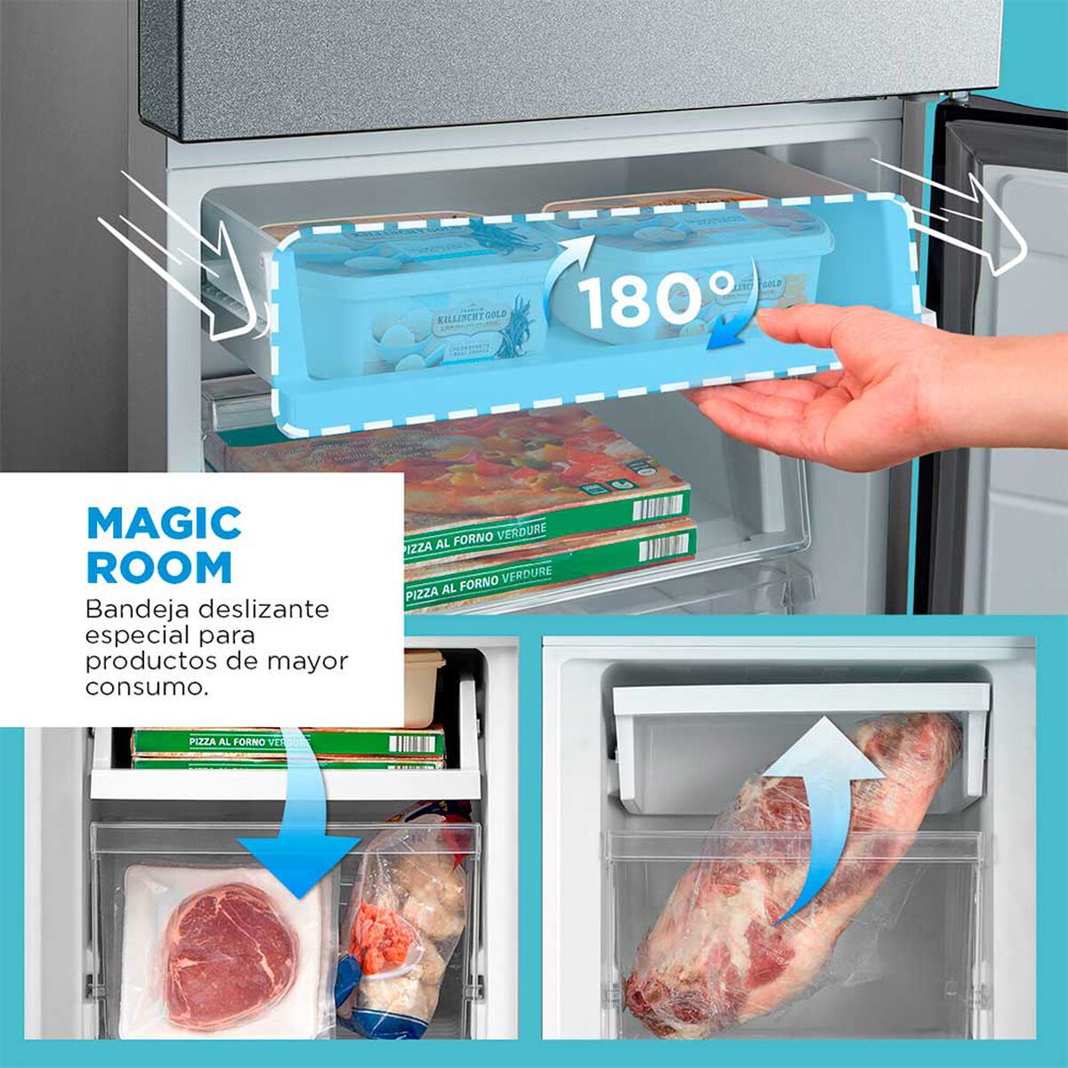 Midea Refrigerador No Frost 259 lts. MDRB379FGF50 180x54.7CM