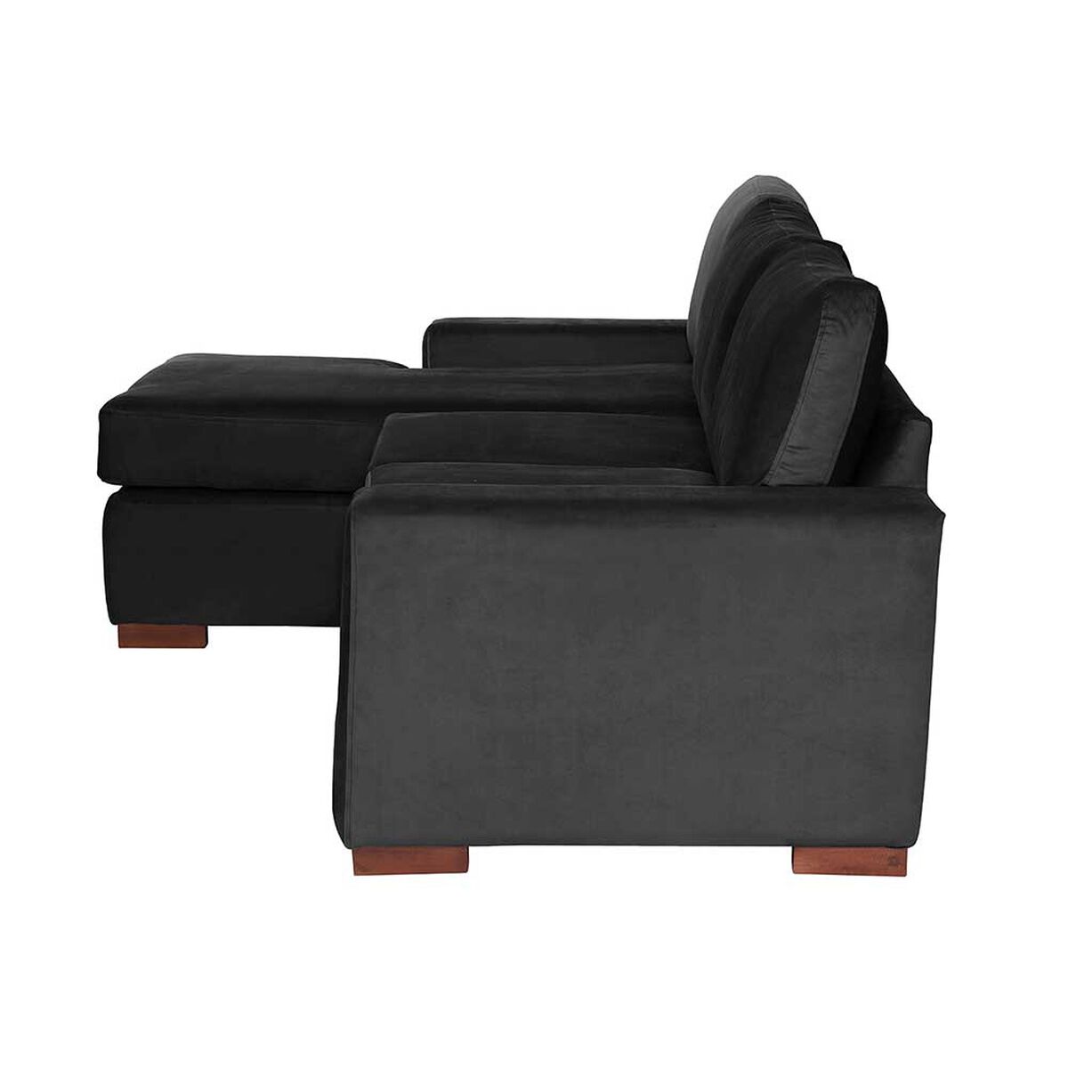Sofá Seccional Izquierdo Latam Home Livorno 3 Cuerpos Negro